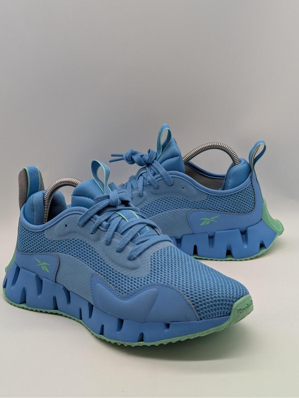 Women's Size 9.5 Reebok Zig Dynamica Running Shoes Ortholite Blue Green GY9268